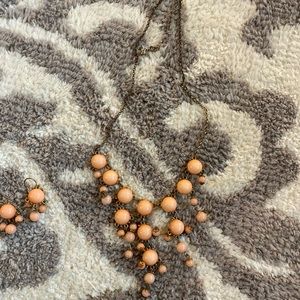 Beaded necklace and earrings